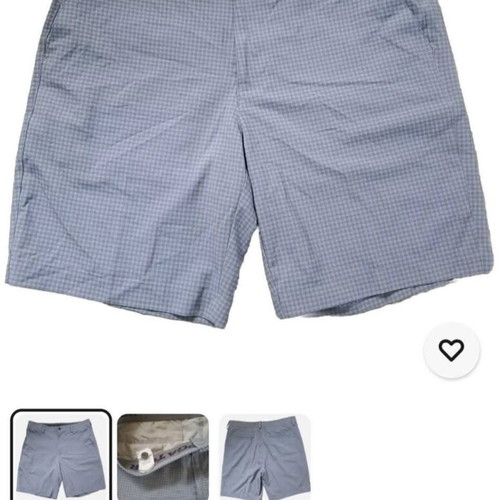 PGA Tour Men's Shorts new, XL, grey and white gingham