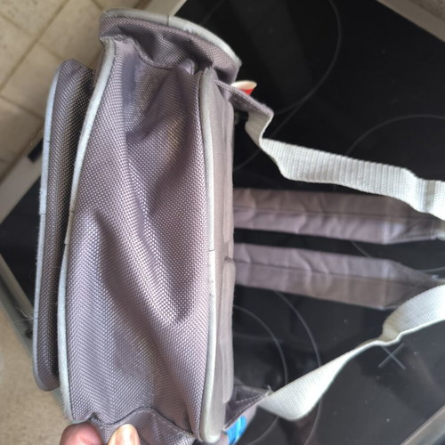 Children's backpack for preschool with McQueen lights, like new, gray