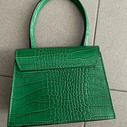 Iraklis Pantsios leather handbag new, green and gold
