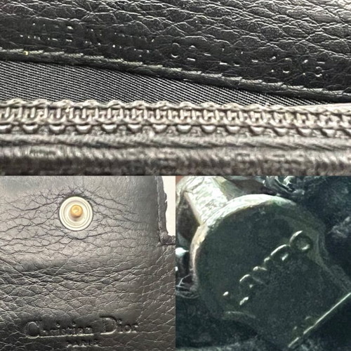 Dior black trotter canvas wallet used with dustbag