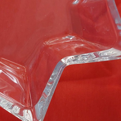 Large crystal serving platter used 45cm diameter star shape with 10 points