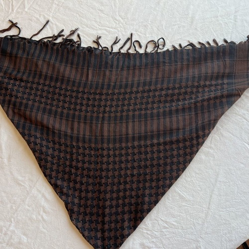 Brown and black scarf