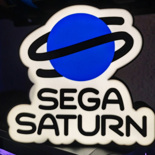 Sega Saturn lamp like new, USB with switch, 20x10cm