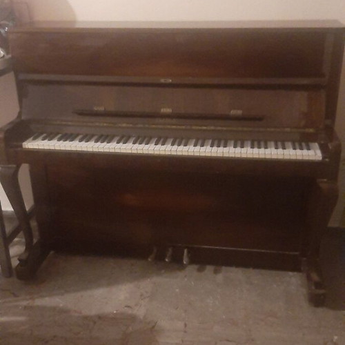Petrof Upright Piano like new, walnut color, 3 pedals