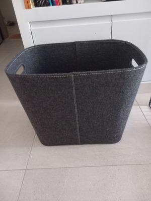 Felt large basket new, gray