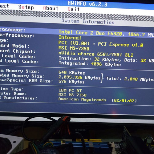 MSI P6N SLI Platinum motherboard like new with Intel Core 2 Duo CPU and DDR2 RAM