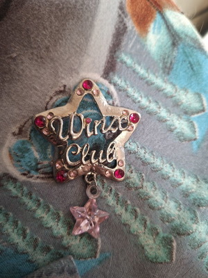 Winx Club star brooch with pink crystals
