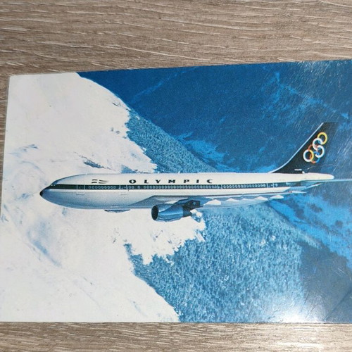 Olympic Airways aviation card used, Airbus A300