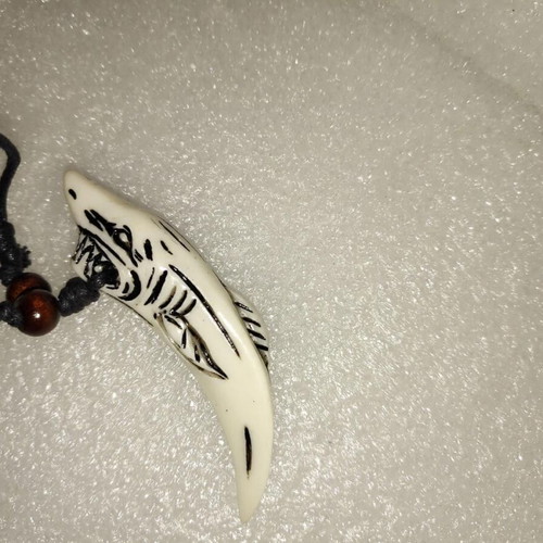 Shark Tooth Pendant with Adjustable Cord like new