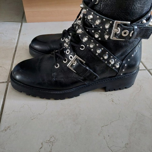 Zara women's black ankle boots used, size 38