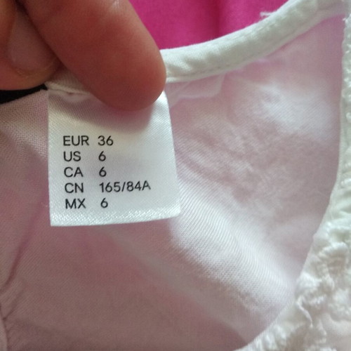 Crop top white H&M like new, size S 36 8