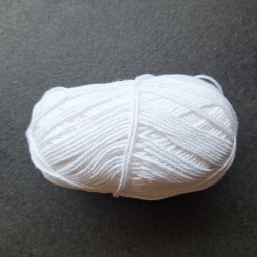 White knitting yarn