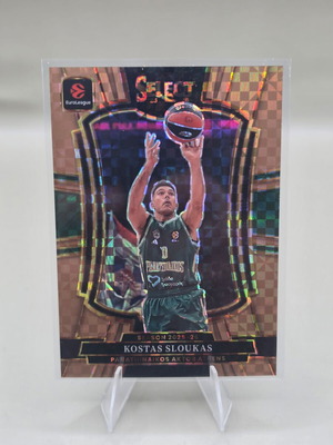 2025-26 Panini Select EuroLeague Kostas Sloukas Bronze Checker Prizm card