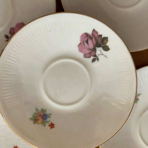 Antique dessert plates, fine German porcelain, like new, set of 5