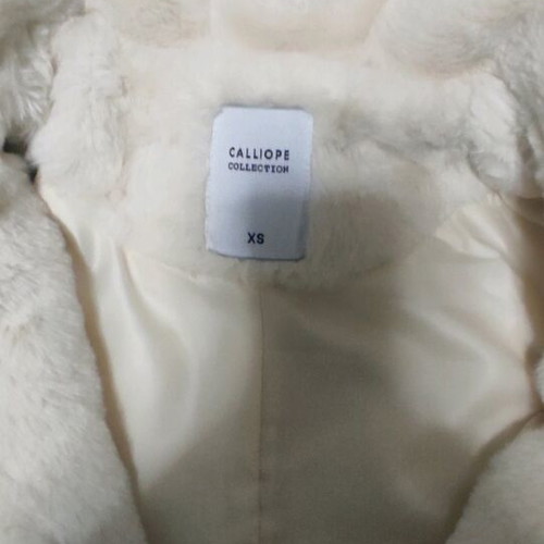 Calliope cream-beige faux fur jacket