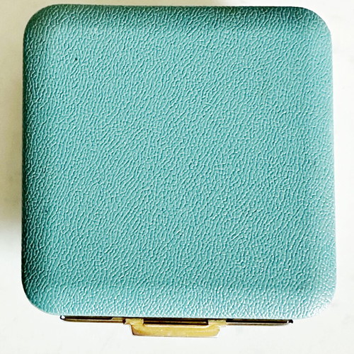 Vintage Lin Bren Wallet and Compact Powder 1940s Leather Art Deco used