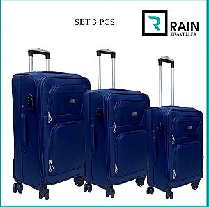 Βαλίτσες SET 3 τμχ. POLYESTER 1280 D PREMIUM RAIN RB 6007 μπλε