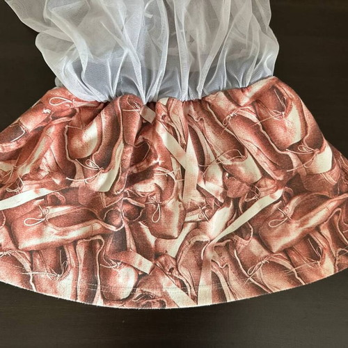 Tulle ballerina skirt for girl 5 years like new, brown and white