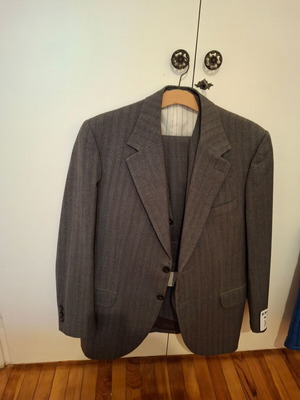 Wool suit gray Large 2000s like new with vest