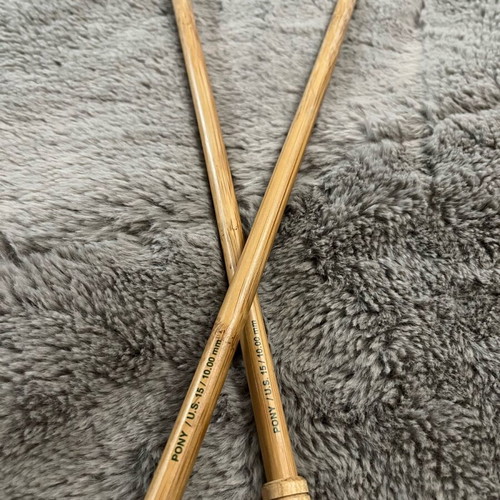 Pony wooden knitting needles used