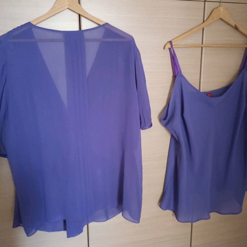 Women's blouse with top purple like new, size 5XL