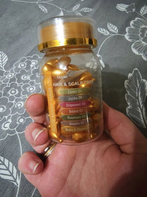 Hair Oil Capsules with 7 oils like new, 60 capsules for strong hair