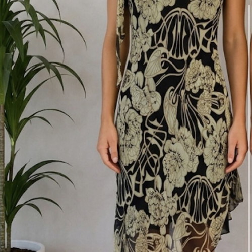Raxevsky silk dress like new, size Small multicolor