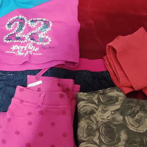 Girls' clothes size 7-9 like new (Palomino skirt, top, 3 leggings)
