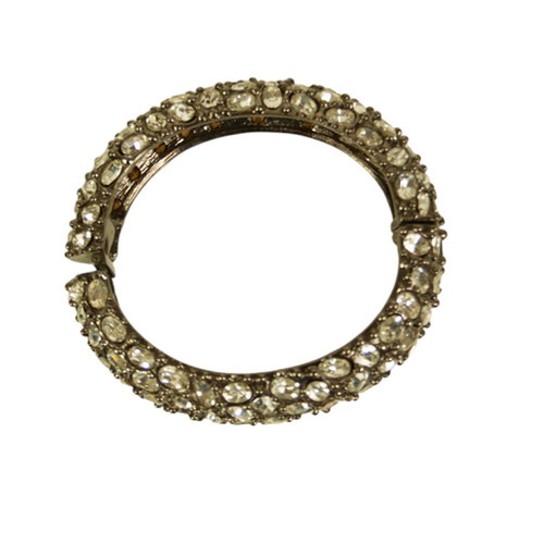 Kenneth Jay Lane women's crystal rhinestone bracelet used, silver
