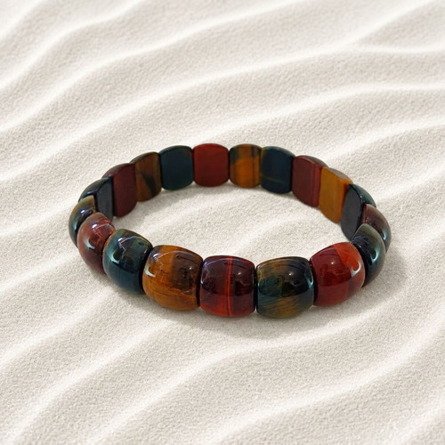 Elastic bracelet with tiger eye new, brown