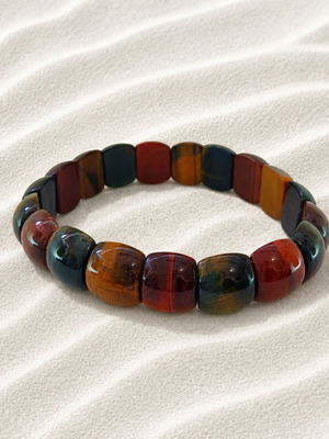 Elastic bracelet with tiger eye new, brown
