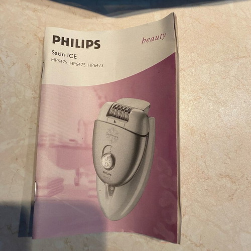Philips HP6473 Satin Ice epilator used with 3 heads and ice packs
