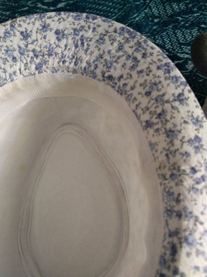 Hat with lavender pattern one size