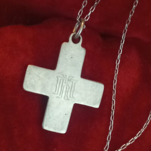 Kessaris 925 cross necklace with monogram