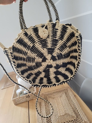 Straw crossbody bag new, 30cm