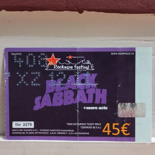Ozzy & Friends concert ticket 1/7/2012 like new