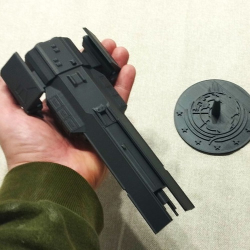 Helldivers Ses Liberty Class Destroyer 3D printed figure 20 cm hand painted new