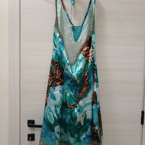 Petrol dress M Billy Sabbado silk-rayon blend like new