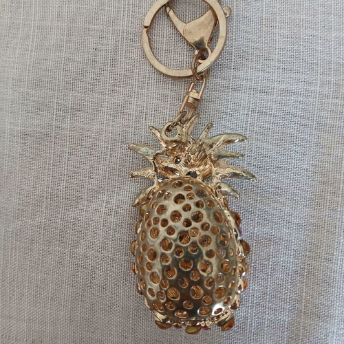 Pineapple keychain with rhinestones like new