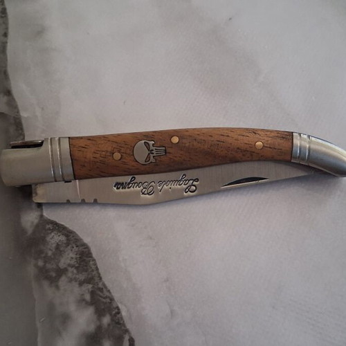 Laguiole Bougna French knife like new, handmade steel 1421