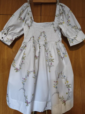 Ganni dress like new, white poplin, size L