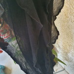 Black scarf new, 0.45x2.12 meters