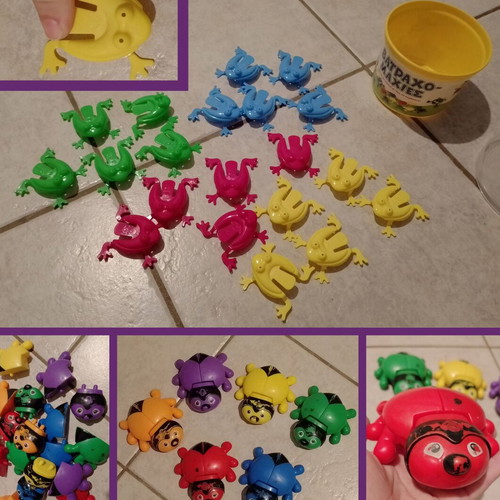 Board games Batrachomahies and Ladybugs used, educational set