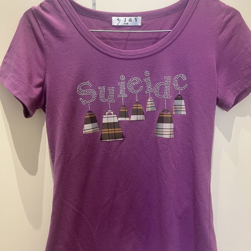 T-shirt J&Y women's small medium like new, purple