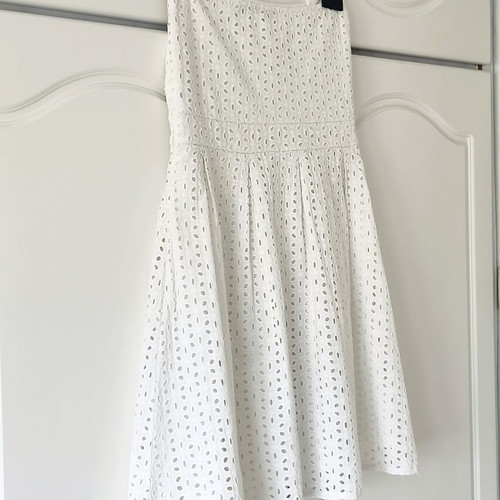 Kiabi White Strapless Dress Broderie Anglaise Size S Like New