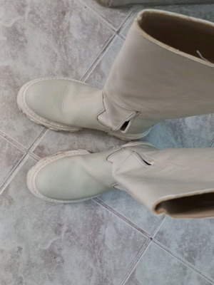Women's boots used, white, size 37
