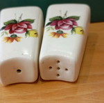Vintage salt and pepper set used, porcelain