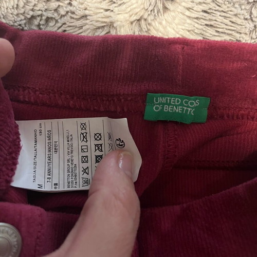 Benetton corduroy leggings pack of 2, like new, pink and purple