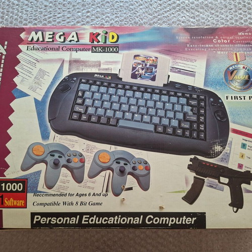 Mega Kid Educational Computer MK-1000 used with controllers and light gun