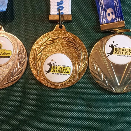 Beach Volley collectible medals set of 5 like new, Triantafyllidis Beach Arena